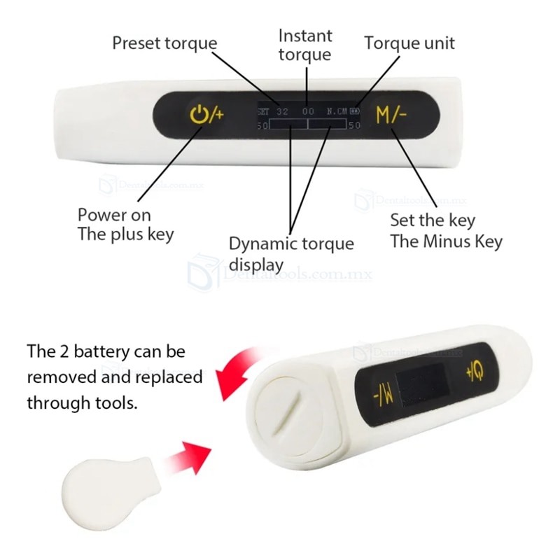 Kit de llave dinamométrica para implante Universal dental eléctrico con destornillador de 16 Uds